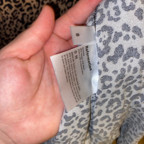 New Reformation Bates Leopard Dress sz 8 - Picture 5 of 5